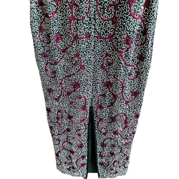 Vintage maxi embroidery and beads fitted dress - Picture 12 of 16